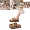 Stylish Summer Women's Sandals With Thick Sole And Elegant Design In Beige Green And Black