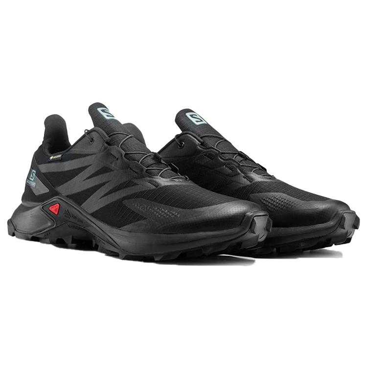 SALOMON Supercross Blast GTX Slip Resistant, Abrasion Resistant, Breathable Low top Hiking Shoes Men's Black 411085