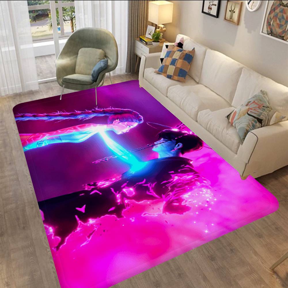 Animace Kpop D-demon Hunters Rohožka Omyvatelná Protiskluzová Obývací Pokoj Pohovka Židle Oblastní Koberec Kuchyňská Rohožka Oblastní Koberec