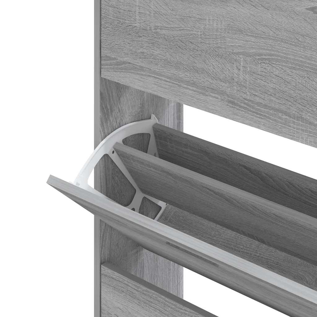 Shoe Cabinet Gray Sonoma 63 x 24 x 147 cm Particleboard