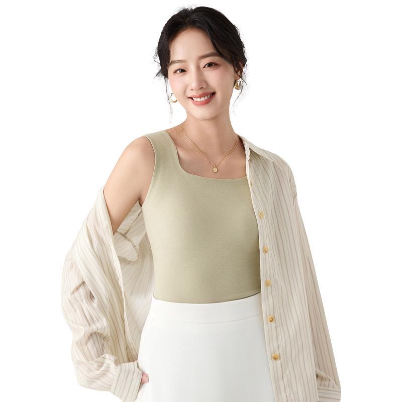 Damen Kaschmirseide Warme Weste mit Nahtlosen Heizkissen