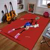 Soccer Player In Red and Blue Action Pose Patterned Carpet a Non Slip Rug Suitable for All Seasons and Any Setting, Gift