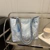New Chinese Style Large Capacity Tote Bag For Women With Lace Accents For Daily Use