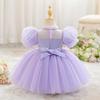 Vestido de Primera Comunión de Princesa con Flores 3D para Niñas - Falda de Malla Abullonada para Actuación de Piano