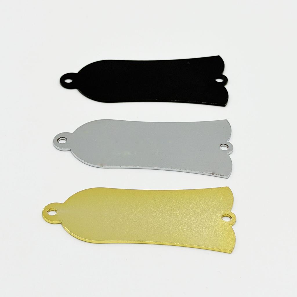 Bell-Shaped 2-Hole Bass Guitar Headstock Cover Iron Guitar Neck Truss Rod Cover Iron Core Cover Panel Cover