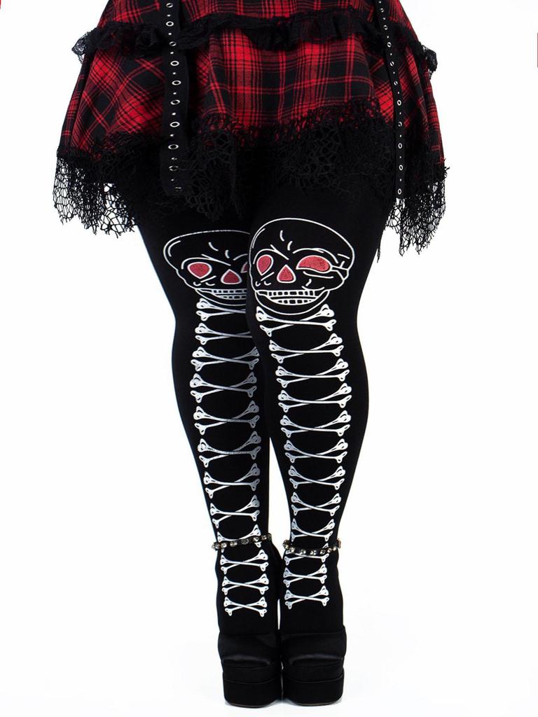Halloween & Christmas Cartoon Print Stockings - Festive Pantyhose for Holiday Parties & Costume Props