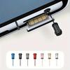 1pc Colorful Metal Anti-Dust Plug for Type-C Charging Port & 1pc 3.5mm Earphone Jack Dust Plug