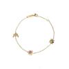 Mezmic Cross Multi, 14K Gold, Cognac Diamond Bracelet