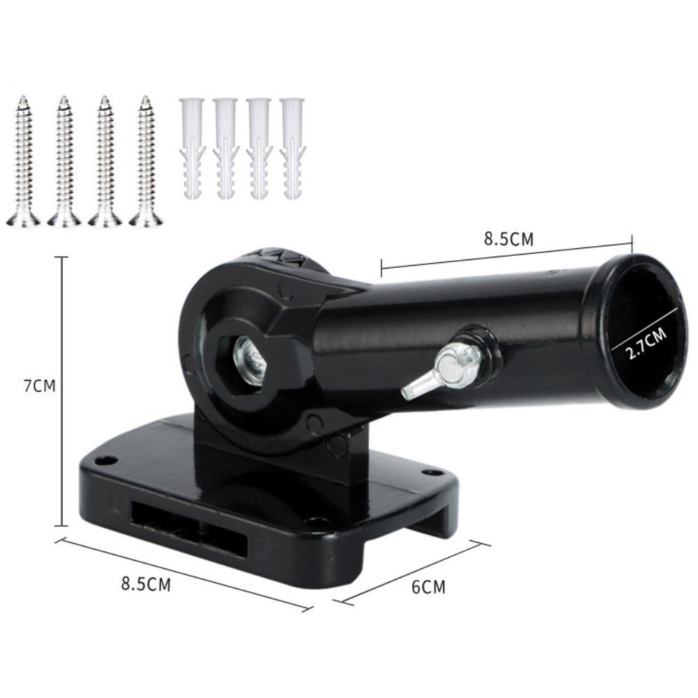 Adjustable Bracket Flag Pole Holder Drainage Hole Feature