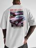 Japanesestyle motorcycle print Unisexs Tshirt  Summer loose and fashionable loose outdoor casual Unisexs and Womens shirt