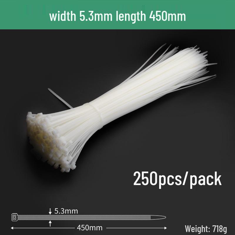 Black Self-Locking Nylon Cable Tie with Strong Anti-Theft Buckle