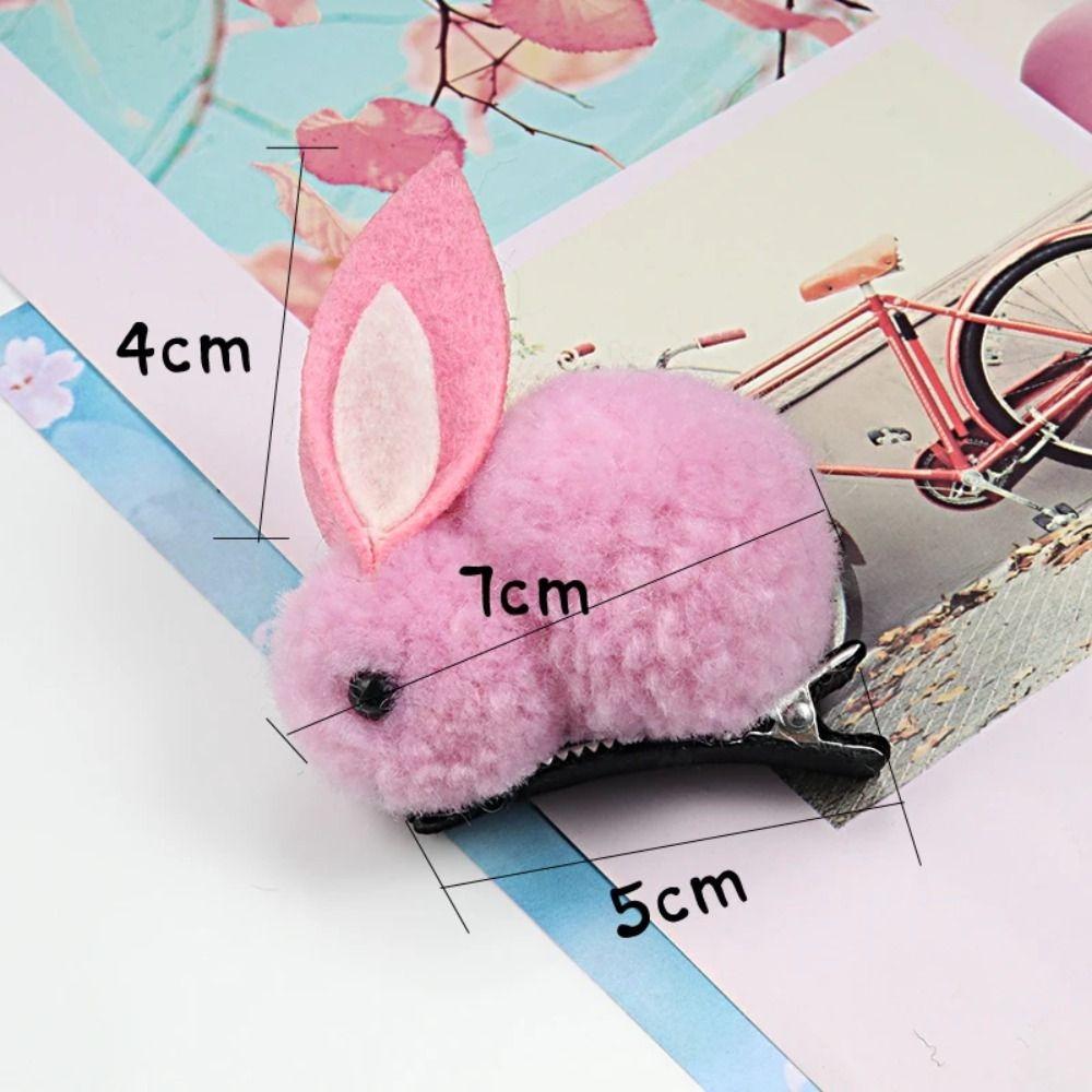 Rabbit Plush Hairpin Soft Hair Clip Sweet Bunny Hair Clip  Party
