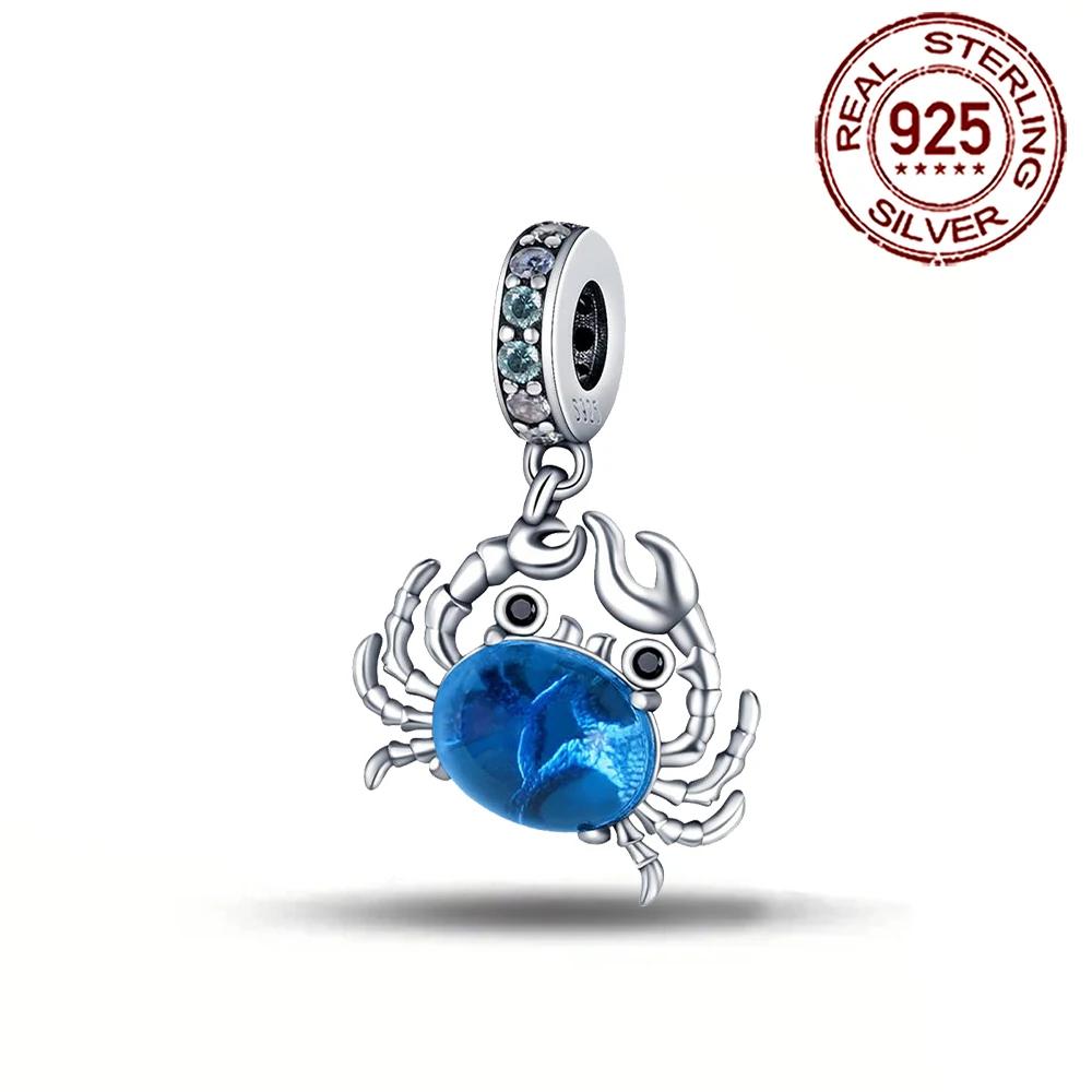 Cute Cartoon Animal Charms 925  Silver Dragon Bear Dog Quirky Funny Pendent Metal DIY Beads Necklace Bracelet Creativity