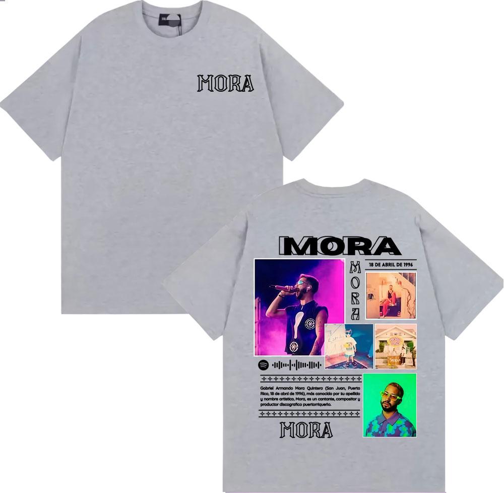 Mora Lo Mismo De Siempre Album Tour Merch T Shirts Men Women Fashion Gothic High Street T-shirt Cotton Comfort Oversized T Shirt