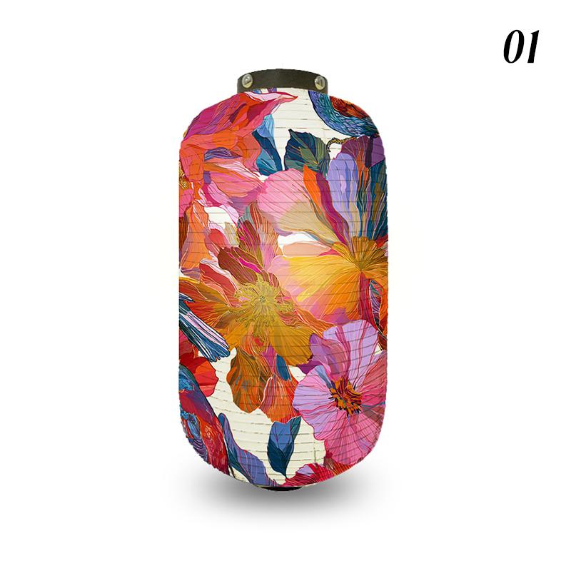 Japanese Style Cloth Lantern Retro Flower And Bird Art Pattern Lanterns Izakaya Sushi Shop Restaurant Holiday Party Decoration