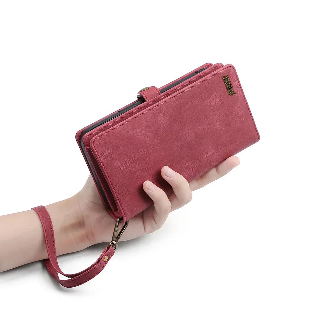 Wallet PU Leather Phone Case Cover For iPhone 16 15 Pro Max iPhone 16 15 Plus with Card Slots Zipper Wallet Design Phone Cover