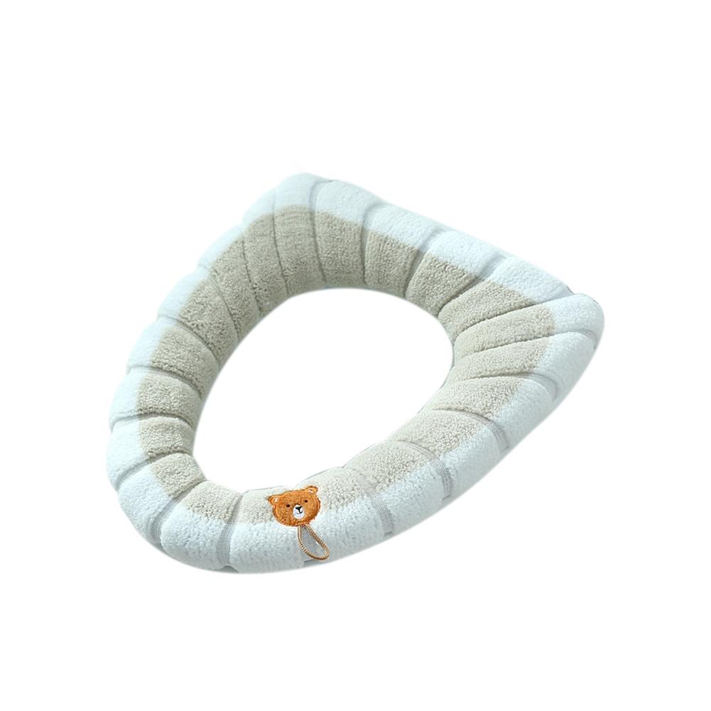 Soft Polyester Toilet Seat Cover Toilet Seat Pad Warm Seating