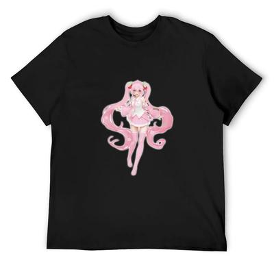 Miku Figure Art T-Shirt Quick Drying Boys Whites Graphic Tee Shirt Mens Workout Shirts