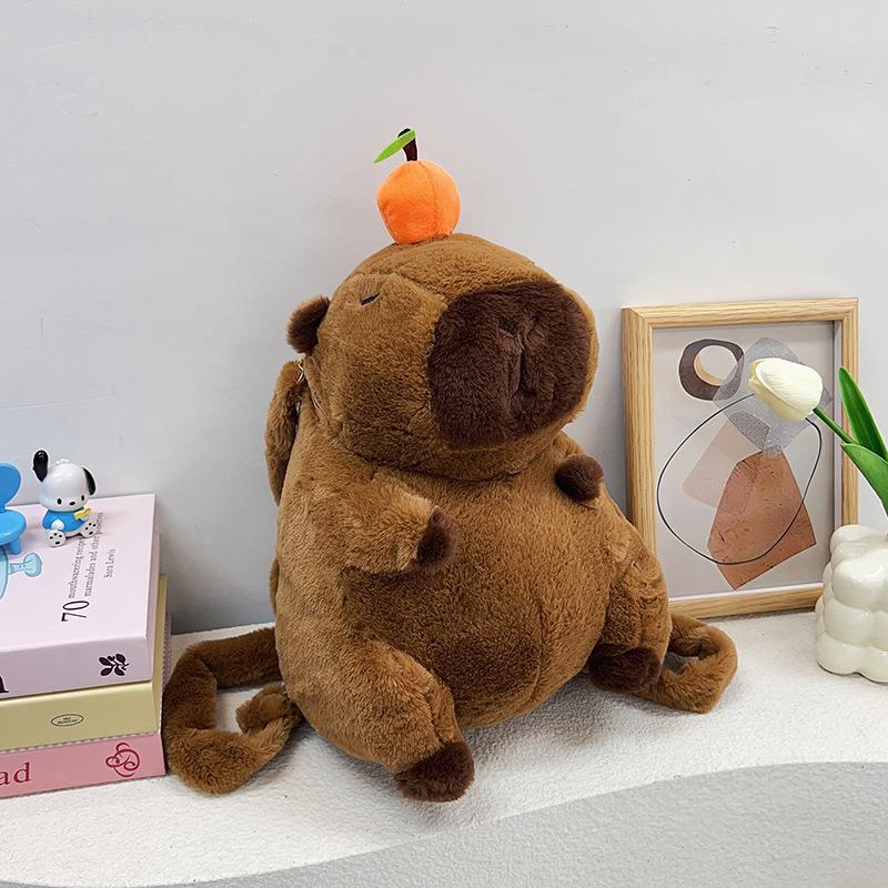 Creative cartoon doll backpack trendy cute ugly capybara plush bag