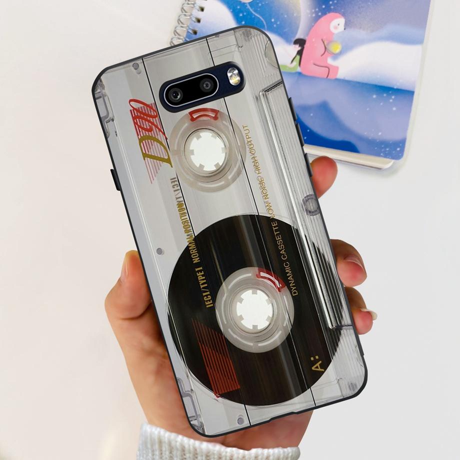 For LG G8X ThinQ Case Camera Protection Soft Clear Back Cover For LG V50S Thinq LGV50 ThinQ Phone Bumper Marble Skull Pattern