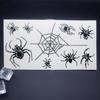 Black Halloween Temporary Tattoos 3D Jewelry Face Sticker Spider Face Gems Tattoos  Day of The Dead