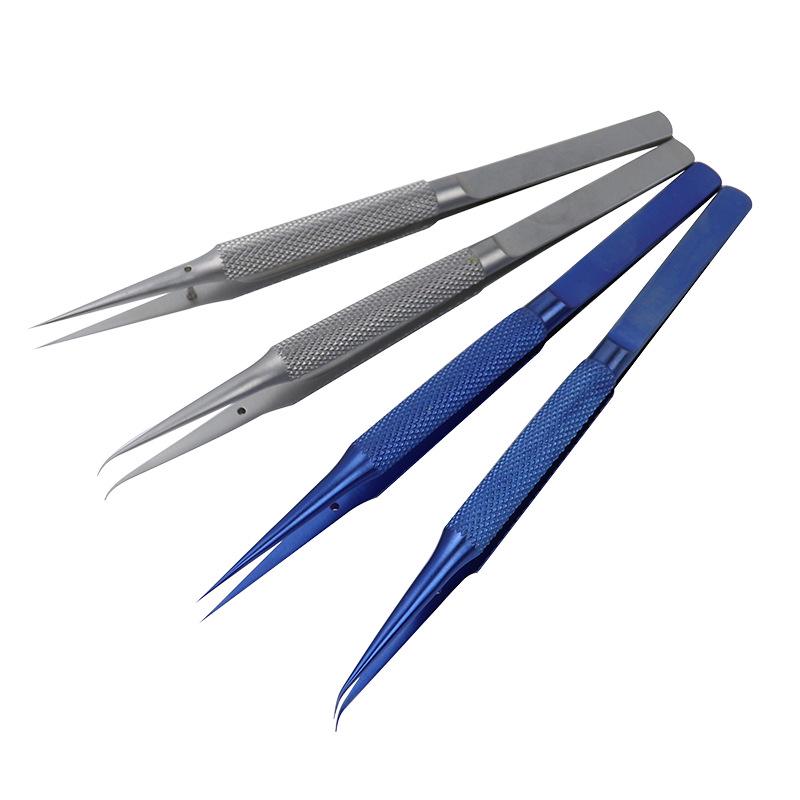 High-Precision Titanium Tweezers: Stainless Steel Repair Tool for Mobile Phone Electronics.