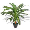 Vidaxl Artificial Dracaena With Pot, 90 Cm, Green