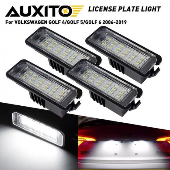 

4x LED License Light Plate Bulb For VW 4/GOLF GOLF 5/GOLF 6 06-19 PASSAT