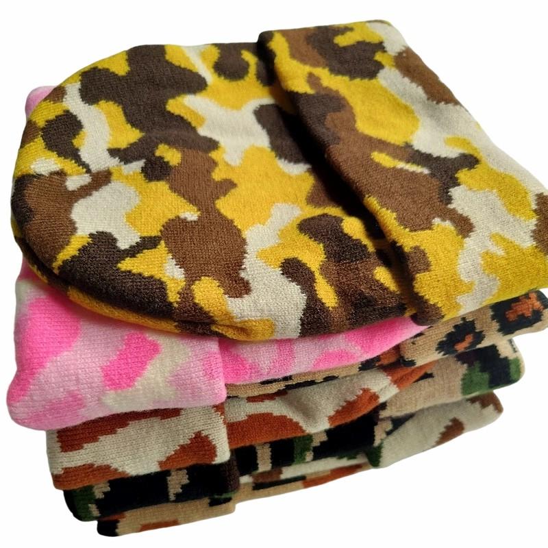 Outdoor Ear Protection Warm Knitted Beanie Hat Acrylics Jacquard Cuffed Custom Hip Hop Beanie Hat