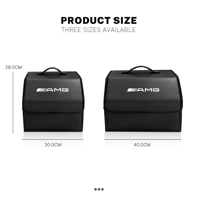 ETU4 Hot 2025 Car Trunk Storage Bag Organizer Leather Tidying Box For Mercedes Benz AMG W206 W204 W205 W212 W213 W221 W222 W223 W251
