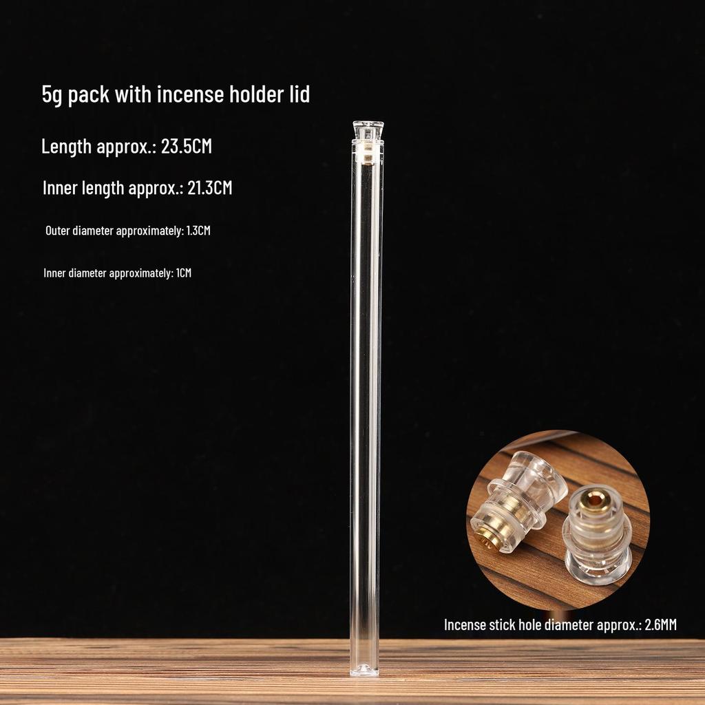 Acrylic Incense Holder: Transparent 5g Long Stick Storage Tube for Agarwood Incense