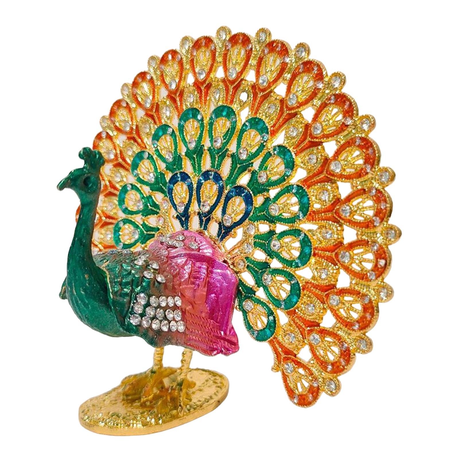 

Peacock Statue Collection Crafts Housewarming Gift Modern Display Ornament for Office Living Room Farmhouse Desk Decoration