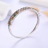 Natural Multi-Tourmaline Silver Bangle S925 Silver Fine Jewelry with Colorful Real Gemstones Fine Jewlery for Women Nice Gift