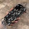 Fashion Lace Black Laser Phone Case For Samsung Galaxy S26 A16 A26 A24 A36 A35 A56 A55 A54 S25 FE S24 Ultra S23 Plus S22 Cover