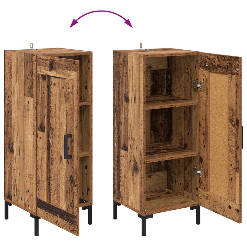 Reclaimed Wood Highboard 27.8 x 13.4 x 70.9 in (69.5 x 34 x 180 cm) Engineered Wood