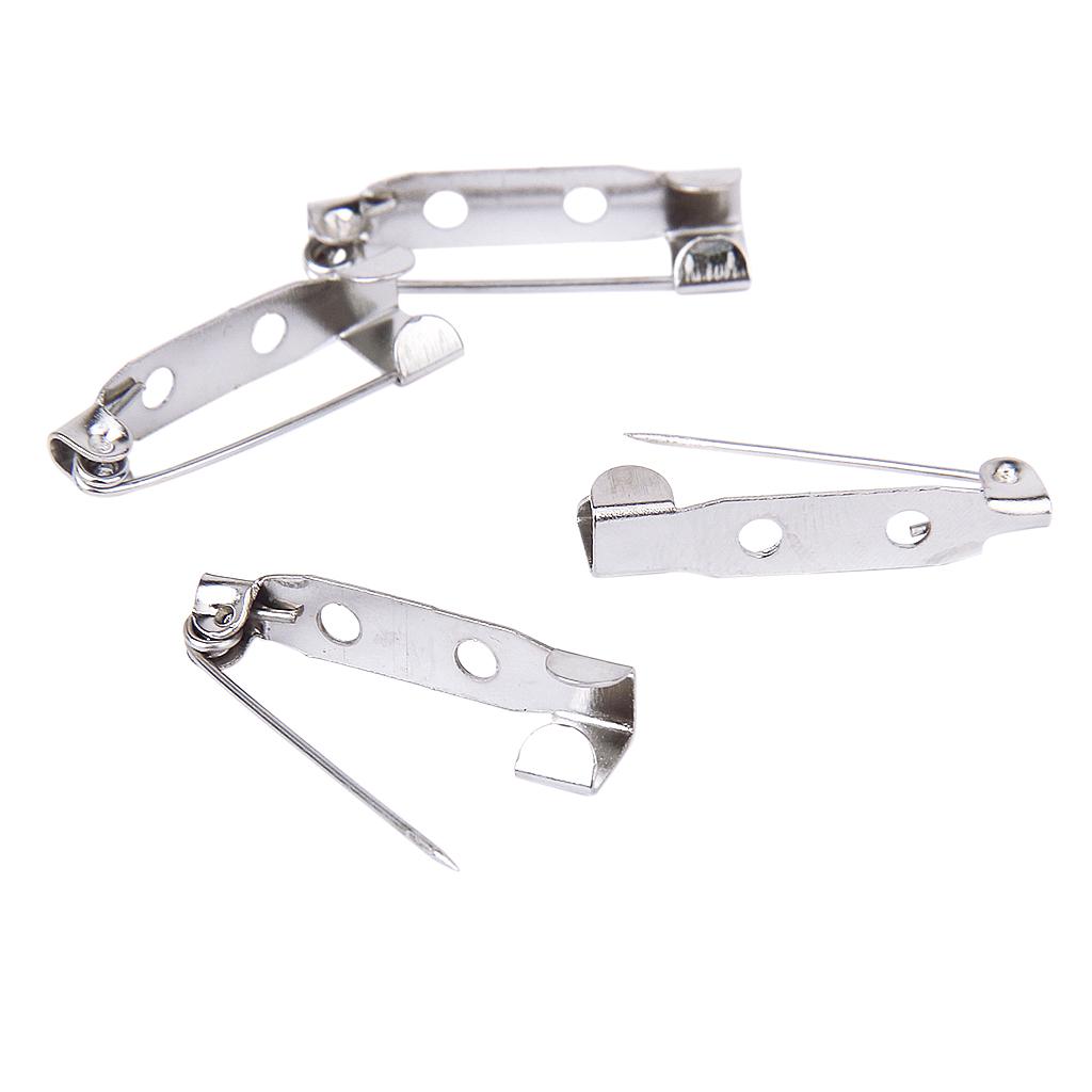 50 Pieces Pins Brooch Back Clasp Name Badge 20mm