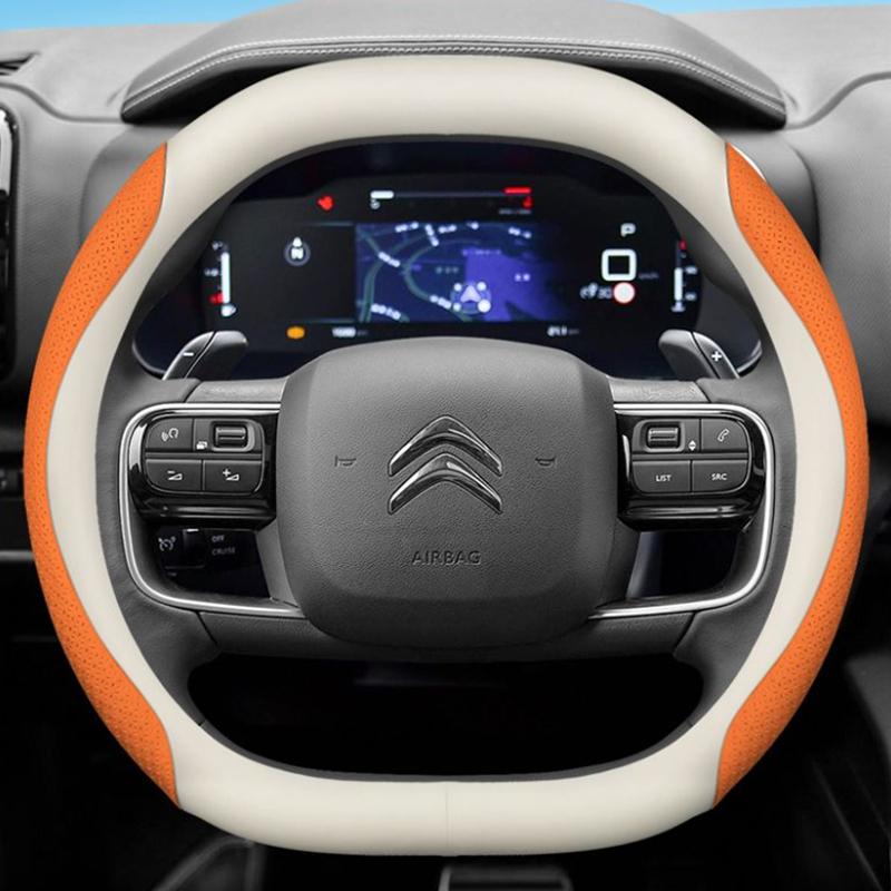 Kožený potah na volant pro Citroen C4X C5X C5 Aircross e-Berlingo C4 2021 2022 2023 2024 Auto doplňky interiéru