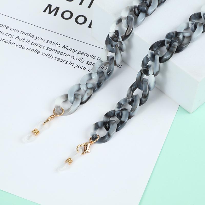 Creative Colorful Acrylic Masks & Glasses Holder: DIY Hanging Chain with Multi-Color Options