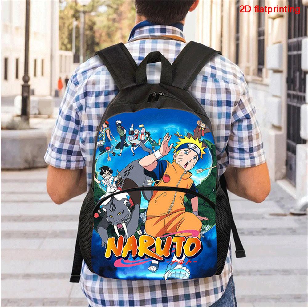 NARUTO Anime Kids Mochila Backpack,With Adjustable Shoulder Strap & Front Pocket,Lightweight & Durable,for Boys & Girls Age 5-10