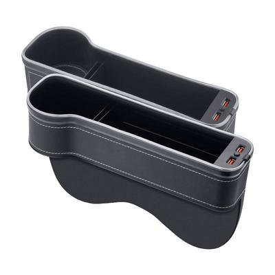 RGB Car Seat Gap Storage Box with Charging Port - Portable Organizer