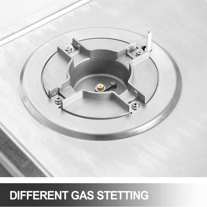 New Household Embedded Stove Stainless Steel Panel Five Head Gas Stove Kitchen Cooking Appliance Cookware Gas Cooker