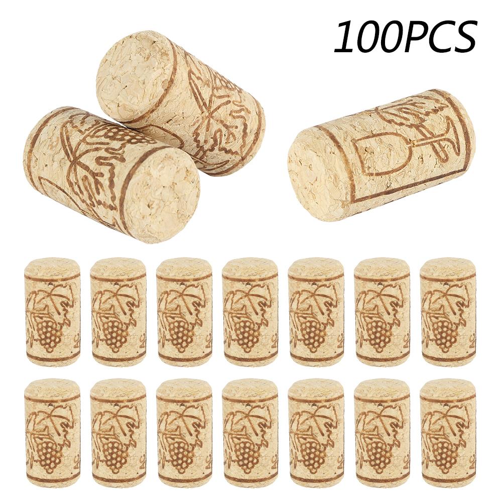 100Pcs Tapered Wine Cork Reusable Natural Wood Corks Portable Sealing Wine Stopper For Wine Bottle Keeper Kitchen Accessories