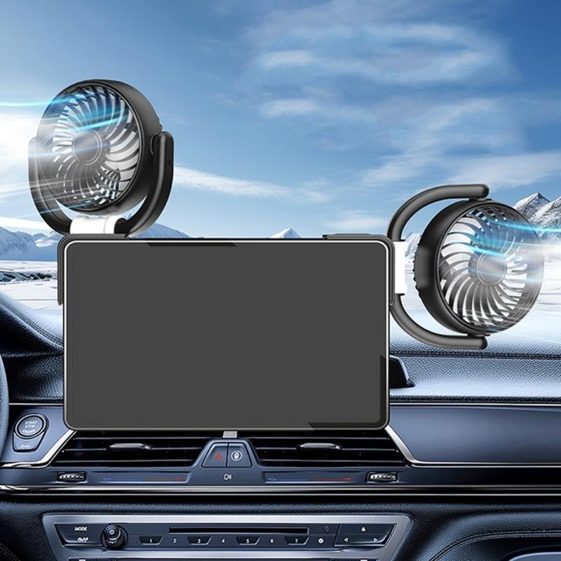 Portable Fan For Car Adjustable Car Central Control Screen Fan Low Noise Auto Accessories Air Circulation for Vehicle