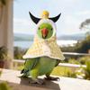 Fun Warm Bull Horn Bird Cloak Cover Keep Warm For Winter Go Out Costume Bird Warm Clothing Parrot Cloak Thickened Bird Clothes