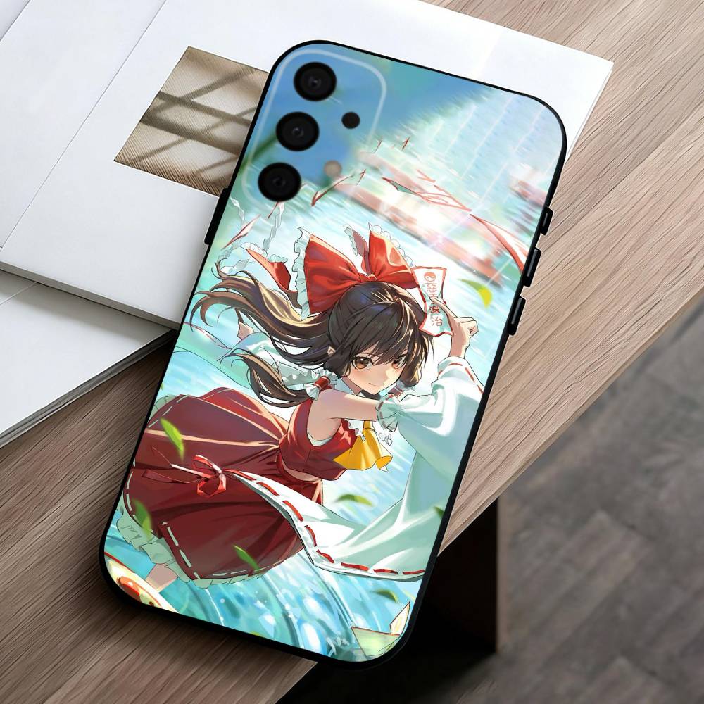 H-Hakurei Reimu T-Touhou Phone Case For Samsung Galaxy A73,A72,A71,A70,A53,A52,A51,Others Soft Black Cover