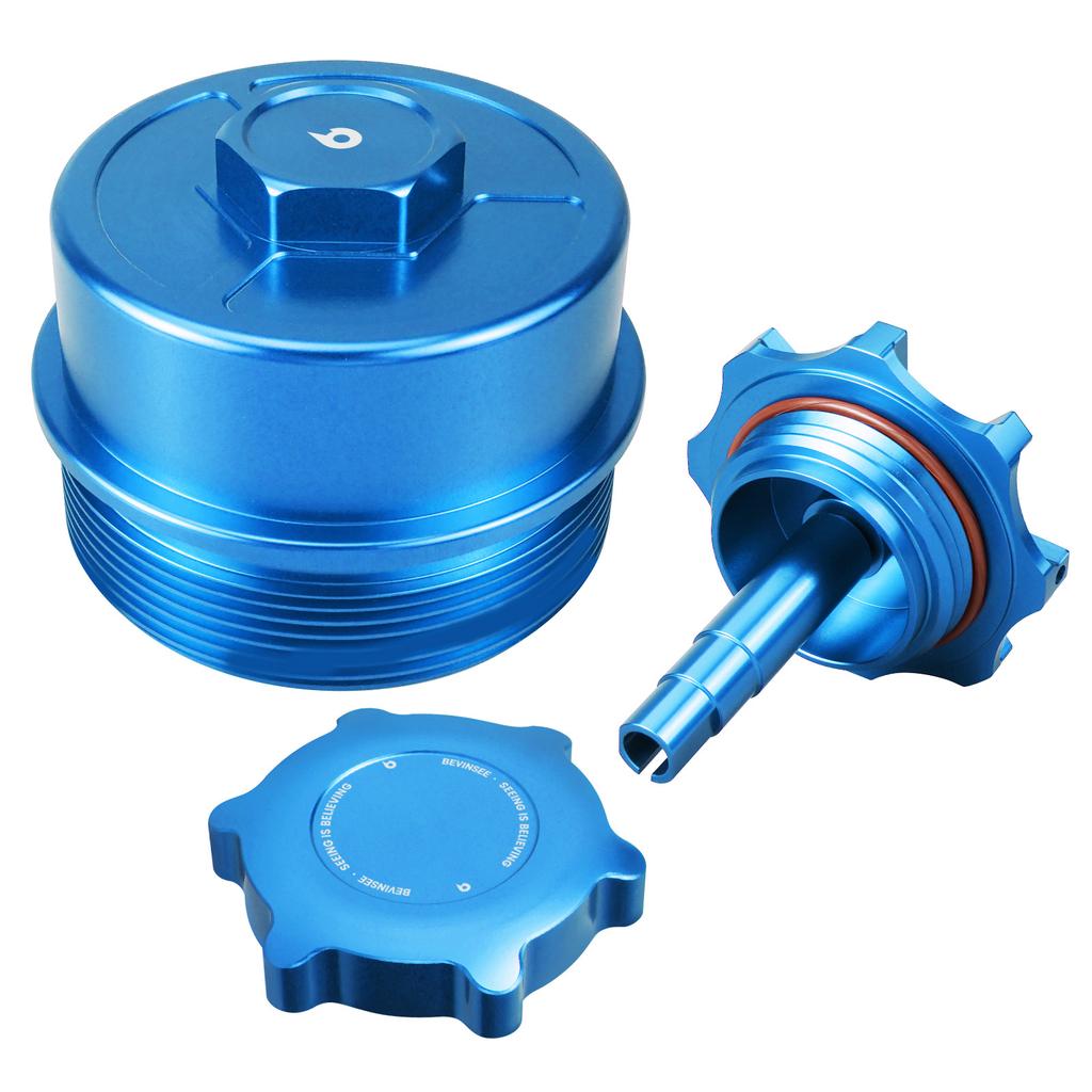 Aluminum Oil Filler Neck Sealing&Oil Filter Lid&Power Steering Reservoir Caps for BMW E46 E36 323i 328i E39 525i 528i 530i