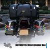 Motorcycle Rear Seat Bag, Reflective Tail Bag with Large Storage Space, Water Resistant Motorcycle Luggage Pack for