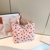 Corduroy Handbag Strawberries Beach Bag Fashiable Versatile Shoulder Bag LargeCapacity Simple Commuter Women's Tote Bag Bolsos