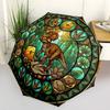 Prehistoric Glass pattern umbrella, portable and foldable design, 8 ribs, a casual accessory for Halloween, Christmas, and birthday gifts.