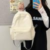 Schoolbag Summer Solid Color High Value Schoolbag Female College Student Simple Versatile Backpack Fashion Lightweight Travel Mini Backpack